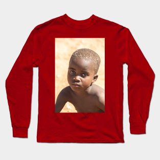 Namibia. Himba Tribe. Portrait of a Boy. Long Sleeve T-Shirt